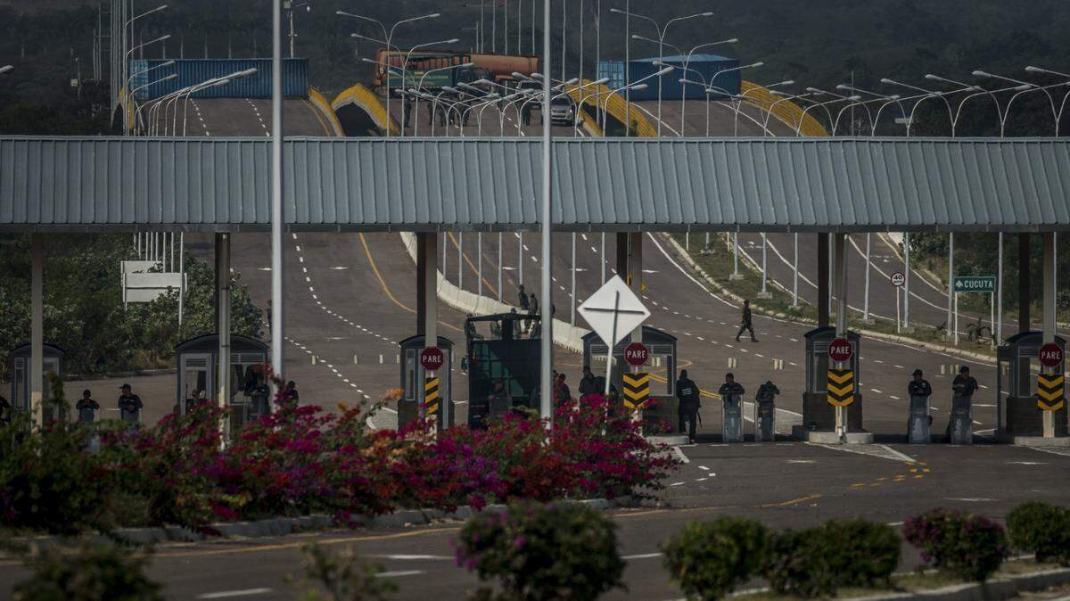 Puente Las Tienditas, en la frontera entre Venezuela y Colombia.