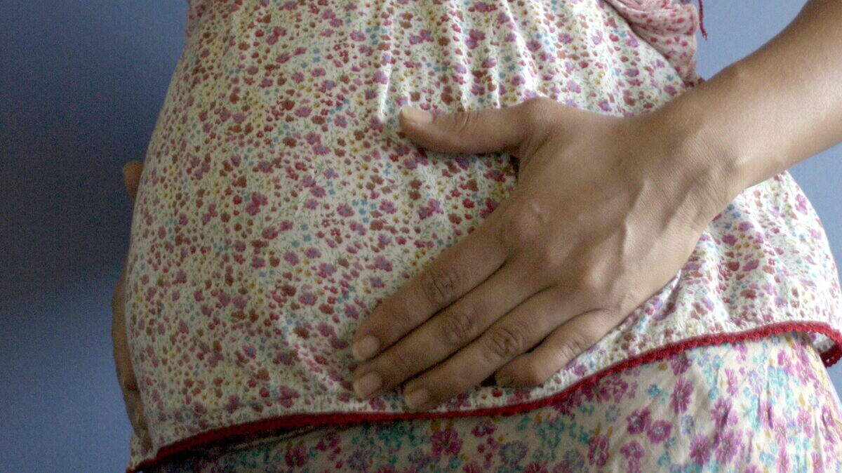 Una joven muestra su embarazo. EFE/ARCHIVO/Thais Llorca