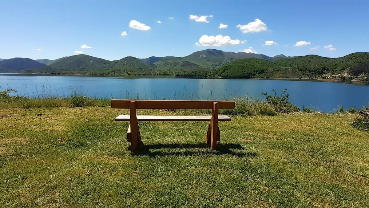 El banco de Riaño, en el Mirador de las Hazas.