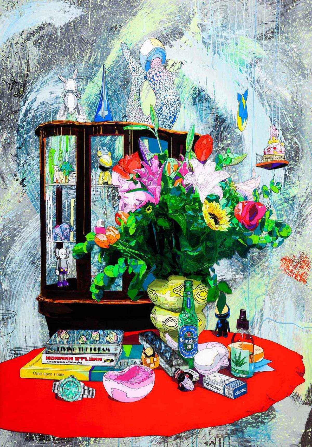 ‘Still Life With Sputnik’, 2020, de Norman O’Flynn en la galería Oliver Cole Gallery.