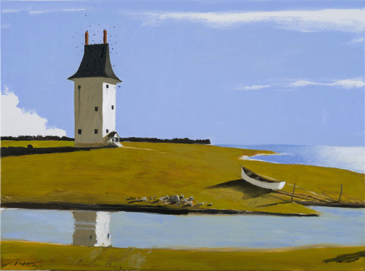 ‘The Tranquil Days of Autum’, 2021, óleo sobre lienzo, 30 x 40 pulgadas.
