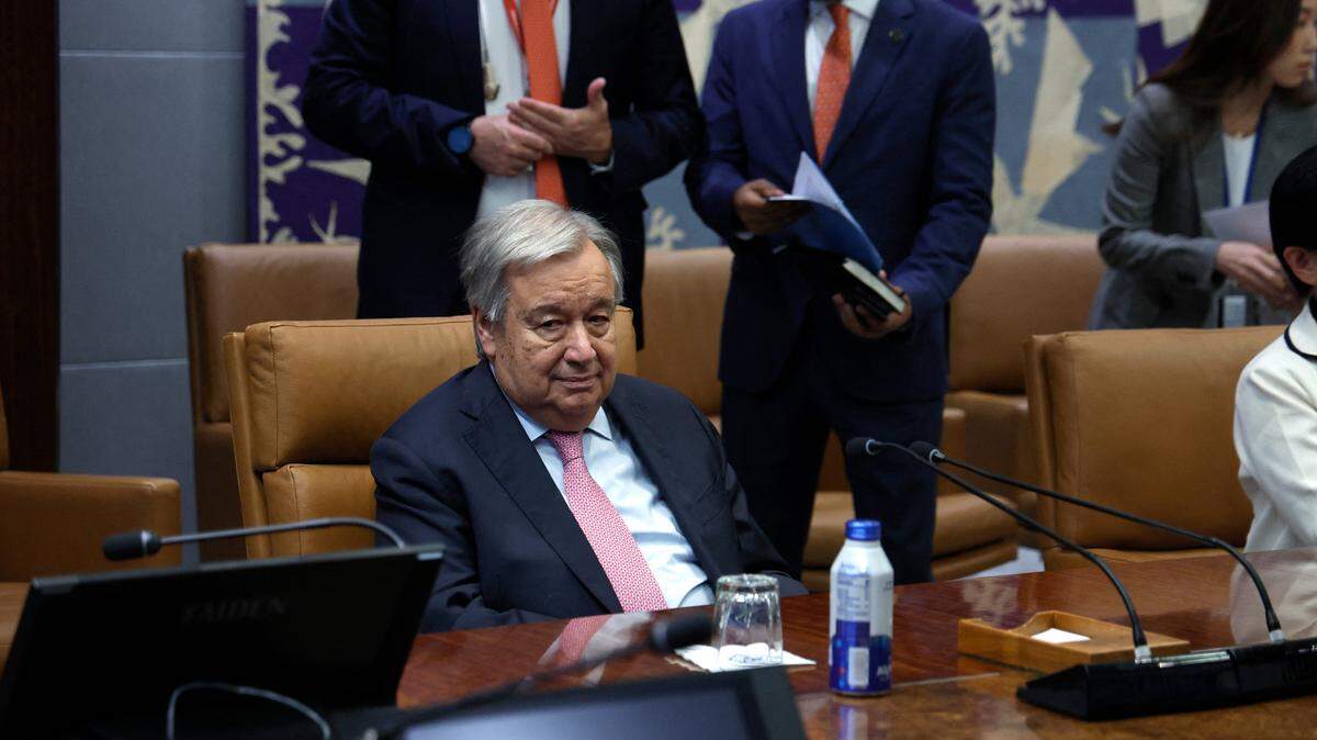 El Secretario General de la ONU, António Guterres en la Sede de las Naciones Unidas el 22 de septiembre de 2024 en la ciudad de Nueva York.