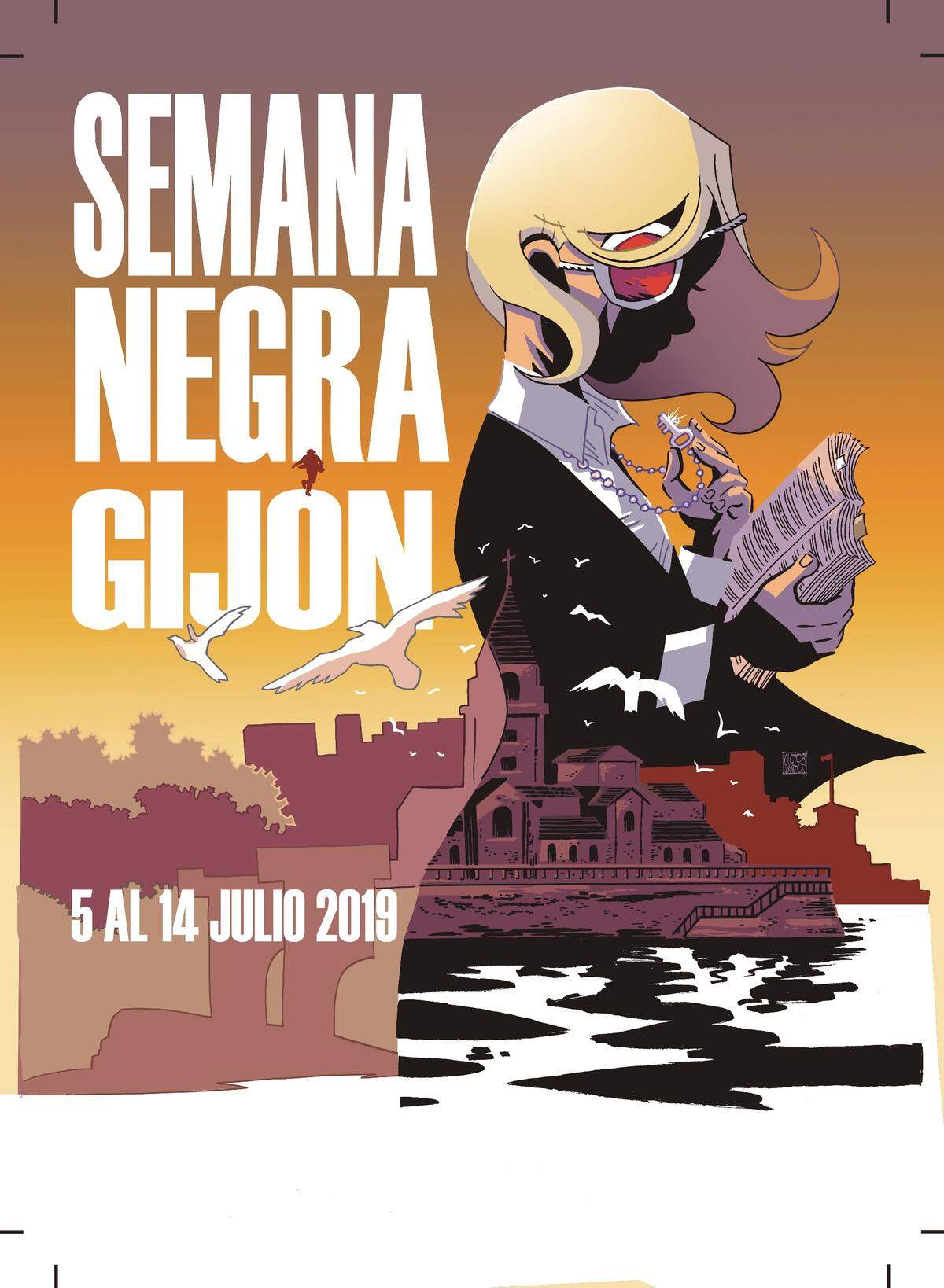 Cartel de la 32 Semana Negra de Gijón.