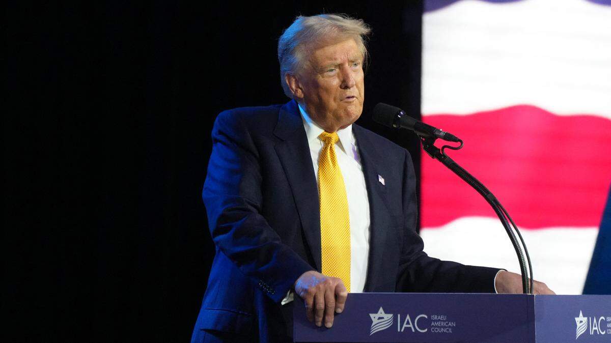 El expresidente y candidato presidencial republicano Donald Trump da un discurso ante el Consejo Israelí Americano, el 19 de septiembre de 2024, en Washington, D.C.