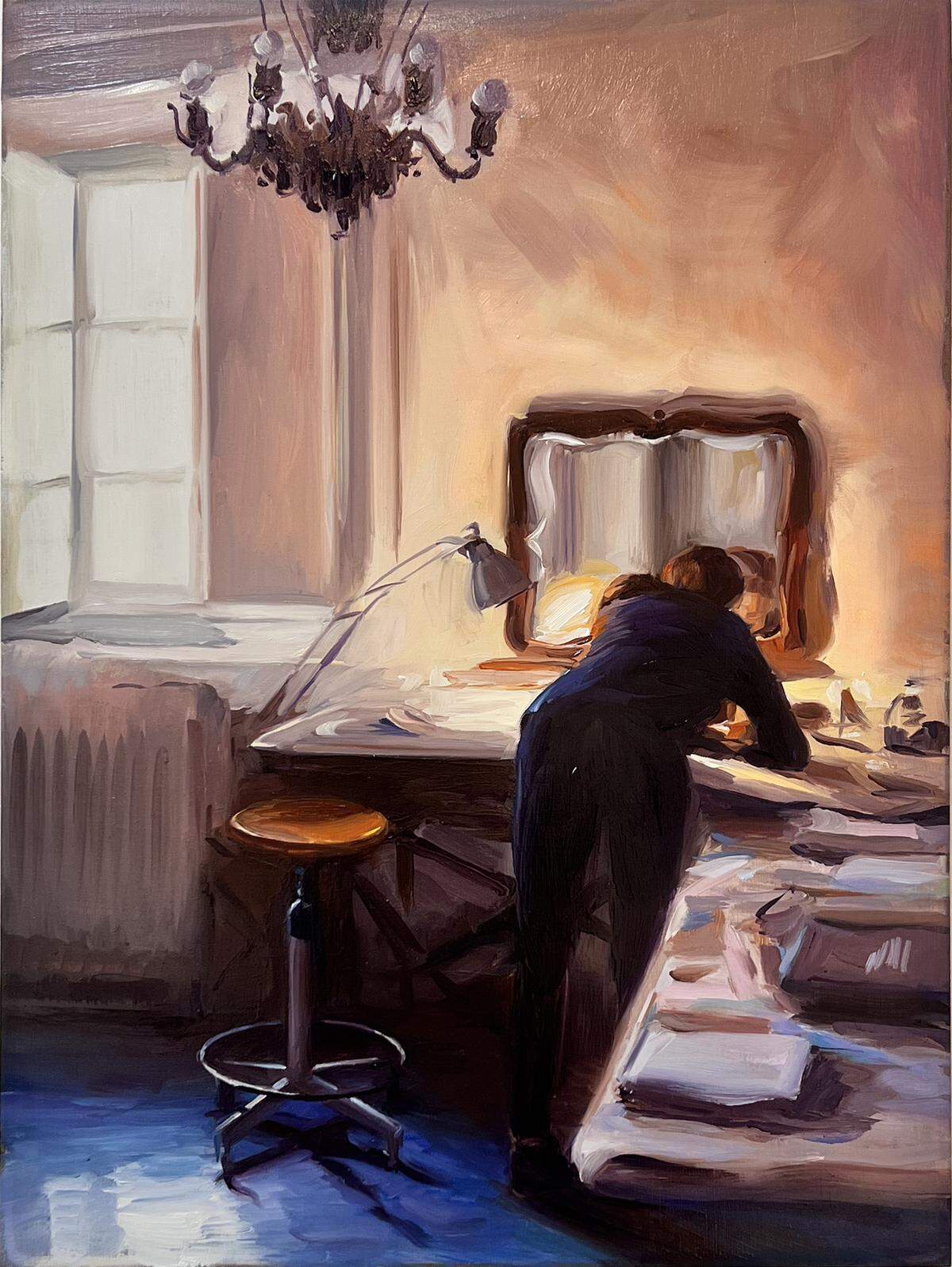 ‘Untitled’, 2025, óleo sobre panel, 12 x 9 pulgadas.