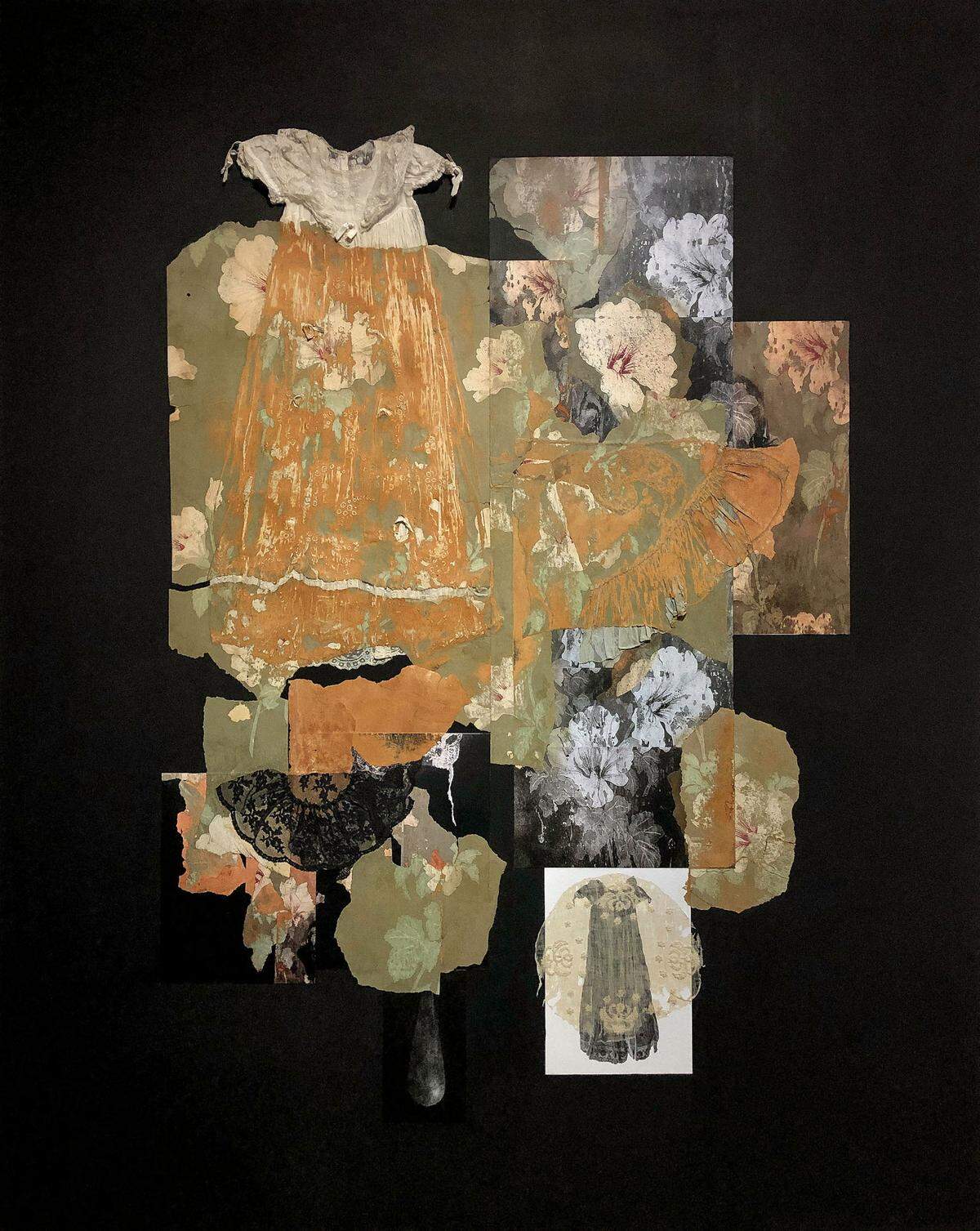 ‘Absence Revealed 007’, 2021, medio mixto sobre panel híbrido de madera, 79 x 63 pulgadas.&nbsp;