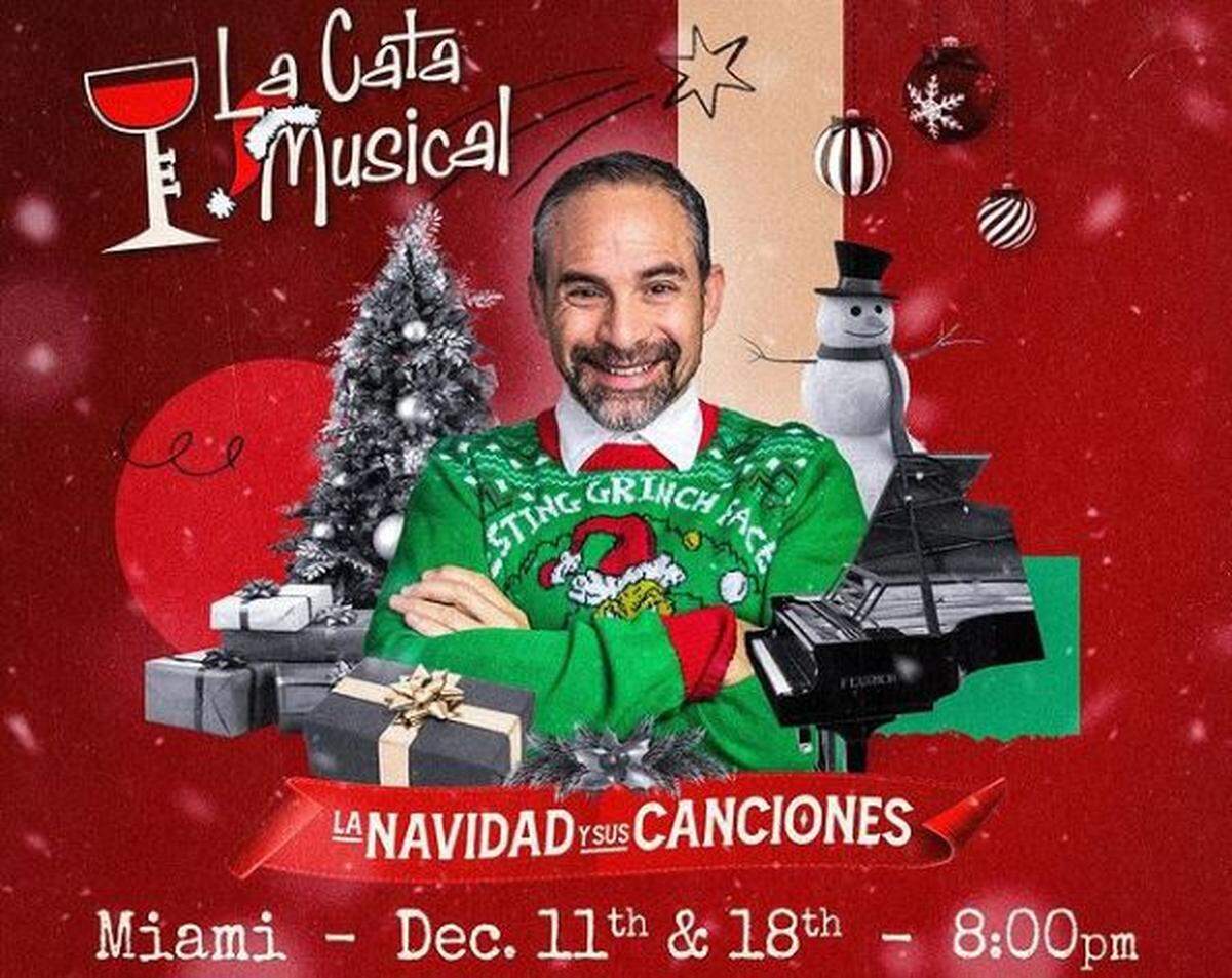 César Muñoz en “La Cata Navideña” en el Teatro Trail.