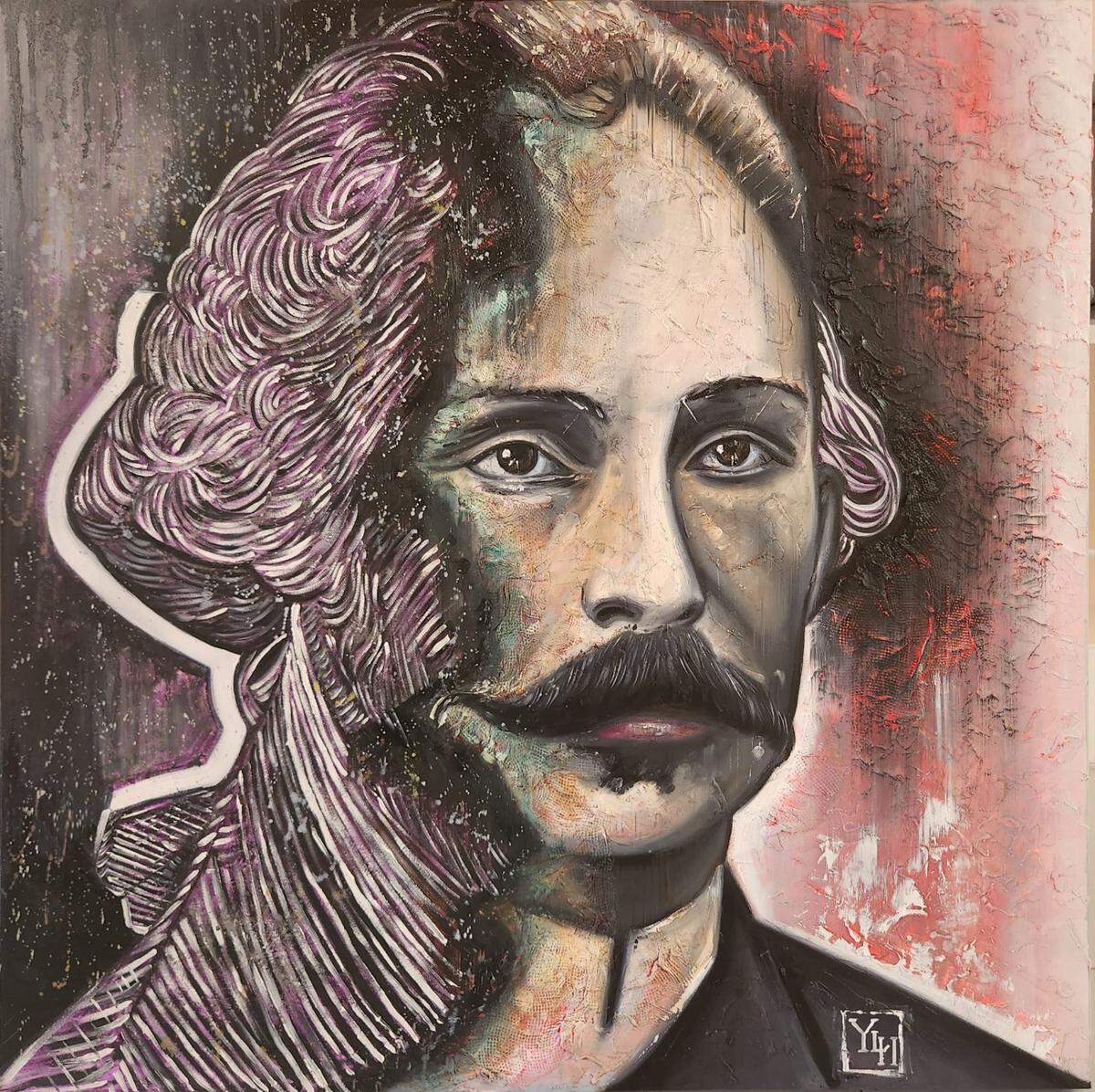 La obra titulada “Amamos a la libertad porque en ella vemos la verdad” del artista cubano Yasniel Labrador, es un fragmento de un texto de José Martí escrito en 1893. El artista se inspiró en la canción “Patria y Vida” para ejemplificar con sus trazos, las ansías del cubano por salir de la isla rumbo a los Estados Unidos.