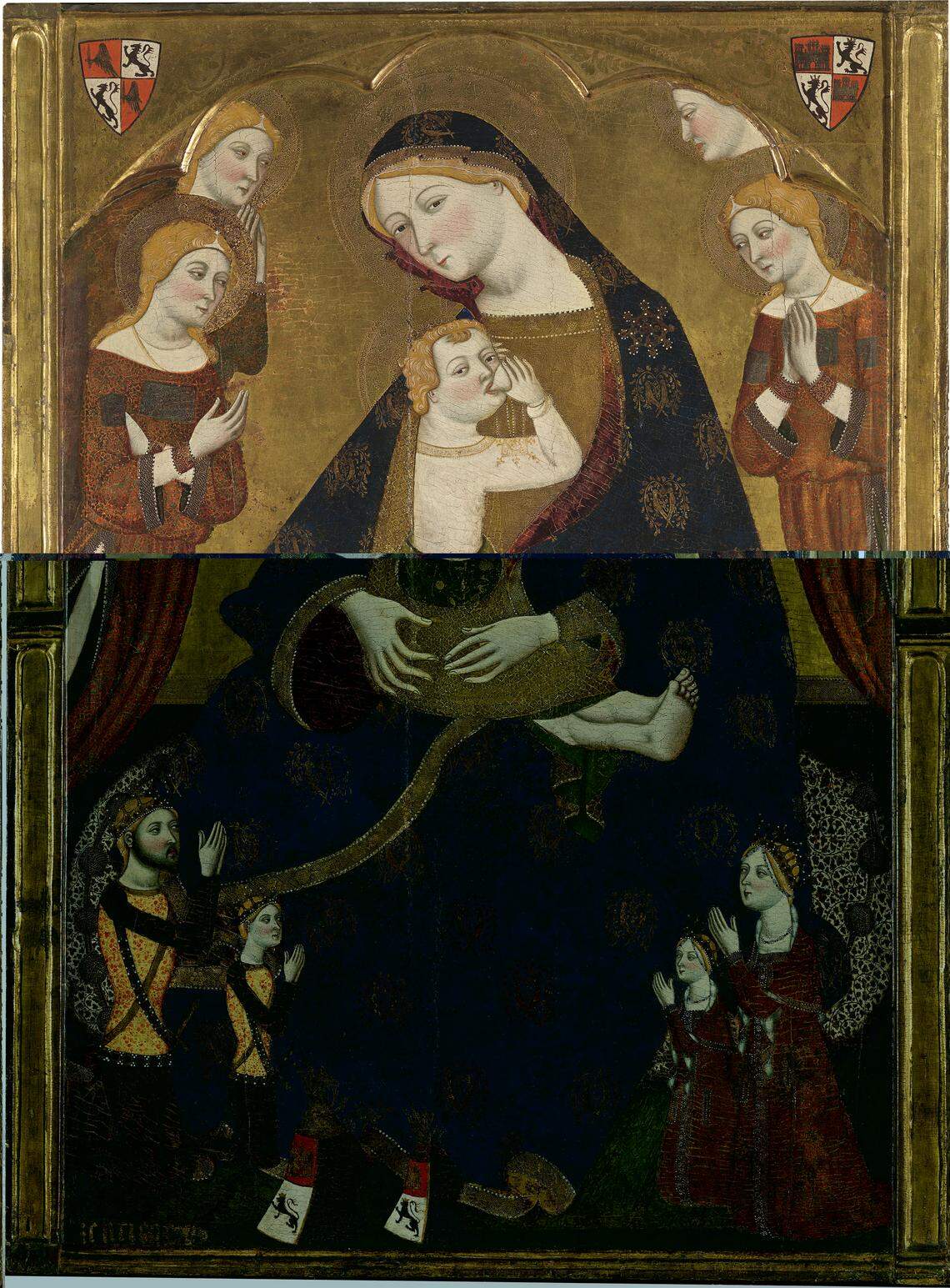 ‘Virgen de Tobed’, de Jaume Serra (1359-1362). Temple sobre tabla Madrid, Museo Nacional del Prado. Exposición: ‘A la manera de Italia. España y el gótico mediterráneo’ (1320-1420).