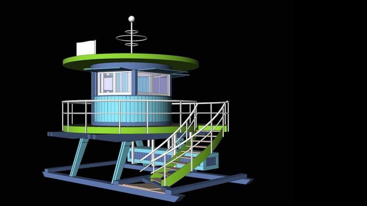 Una torre redonda, de color turquesa con toques en azul y verde se construirá en la calle 10 a un costo de $88,000. 