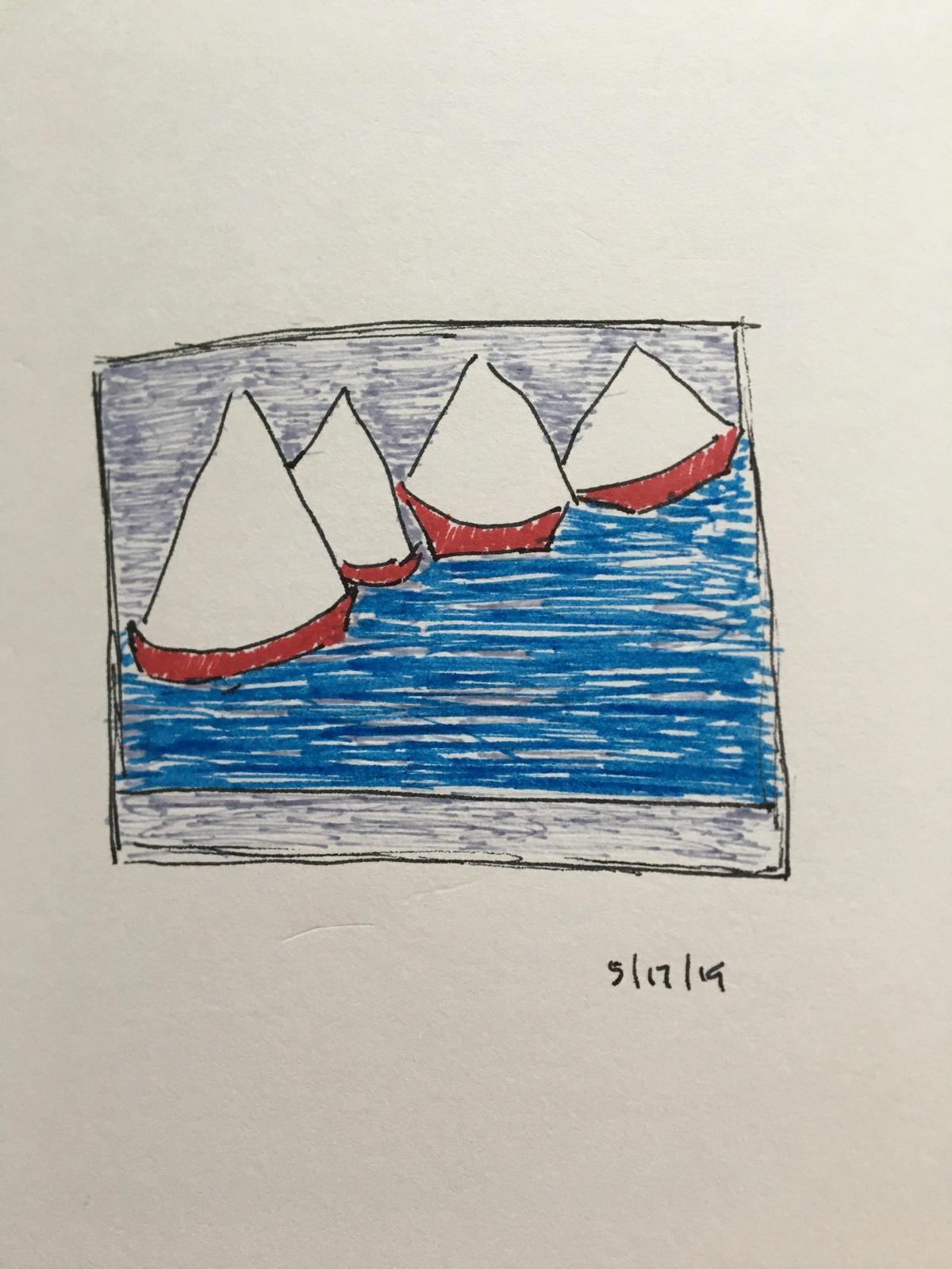 Uno de los dibujos del libro 'Sombras y luces' de Gloria Leal.