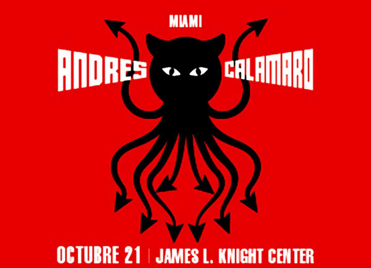 El Rock de Andrés Calamaro en concierto en el James L. Knight Center.