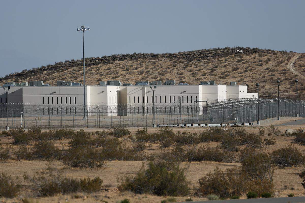 The CoreCivic, Inc. California City Immigration Processing Center, located in the Kern County desert in California City, is photographed on July 10, 2025.