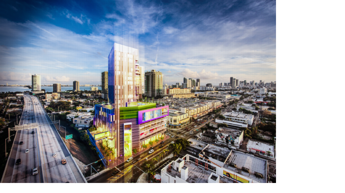 El diseño de lo que será el hotel Triptych Miami Design District. 