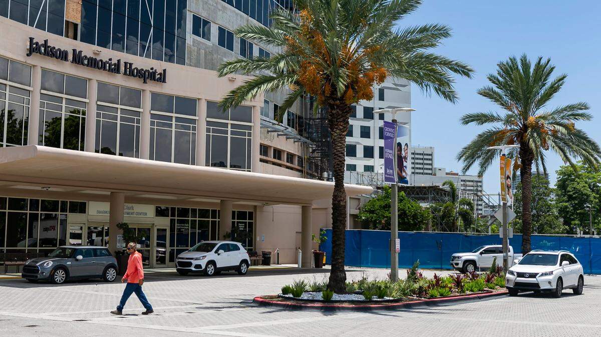Jackson Memorial Hospital in Miami, Florida on Wednesday, July 1, 2020.
