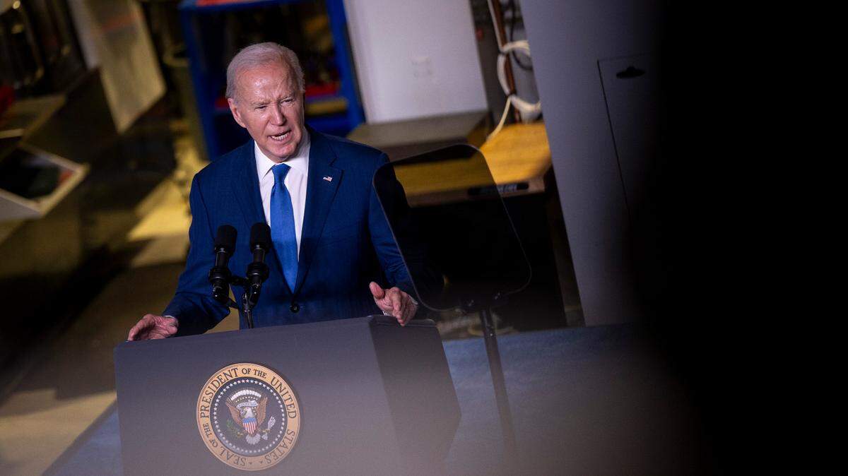 EL presidente Joe Biden da un discurso en la Universidad Técnica Gateway en Sturtevant, Wisconsin, el miércoles 8 de mayo de 2024.