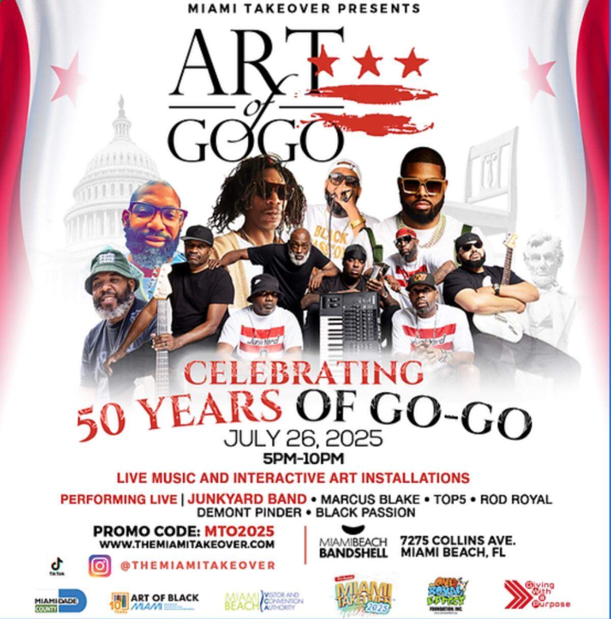 Art of Go-Go Fest en Miami Beach Bandshell.