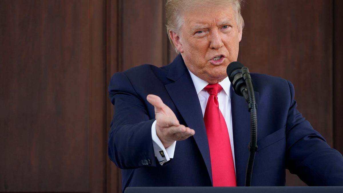 El presidente de Estados Unidos Donald Trump habla en una conferencia de prensa en la Casa Blanca, el 7 de septiembre de 2020 en Washington.