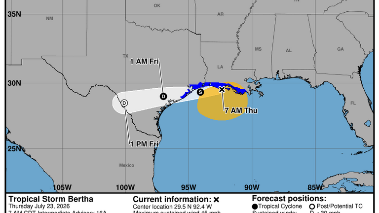 La tormenta tropical Bertha tocaría tierra por segunda vez en EEUU