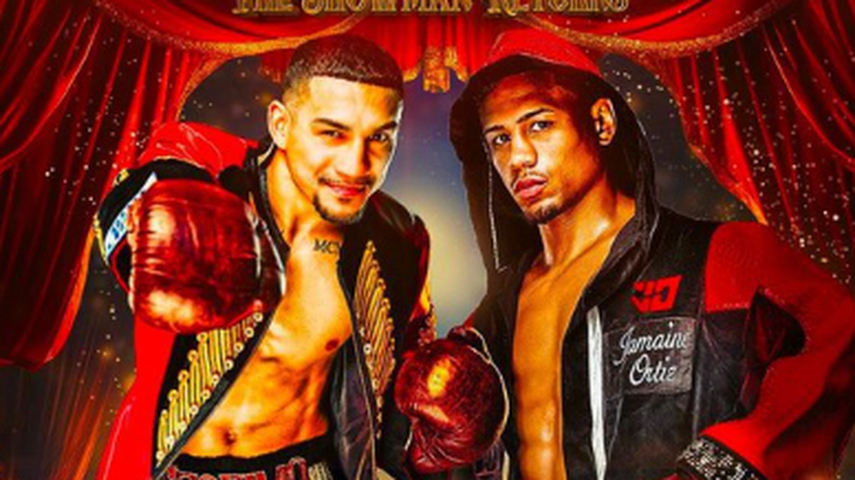 Jamaine Ortiz (der.) tendrá la oportunidad de saldar cuentas con Teófimo López cuando ambos choquen este jueves en la Arena Michelob ULTRA en Las Vegas.
