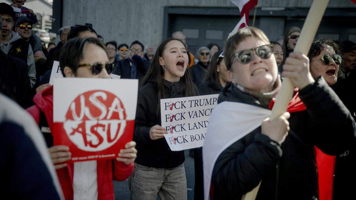 Cientos de groenlandeses protestan tras apertura del nuevo consulado estadounidense