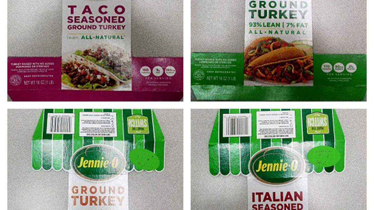 Some of the ground turkey products recalled by Hormel-owned Jennie-O.