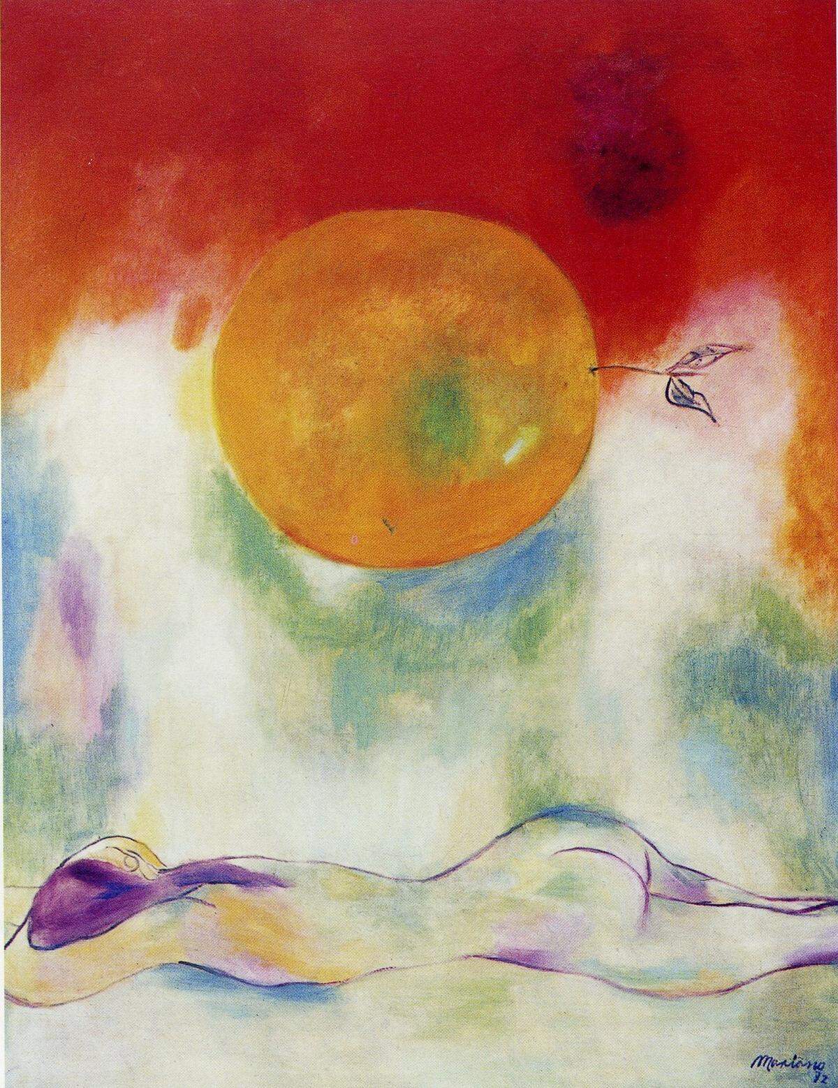 ‘La naranja’, 1972. De la serie ‘Frutas y realidad’, óleo sobre lienzo, 50 3/4 x 39 3/8 pulgadas.