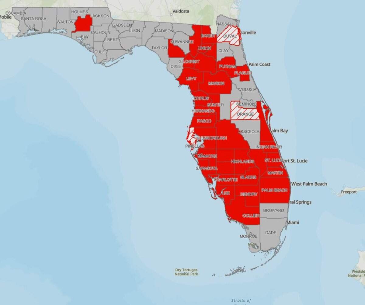 Actualmente, 34 condados tienen prohibiciones de quema vigente, según el Servicio Forestal de Florida.