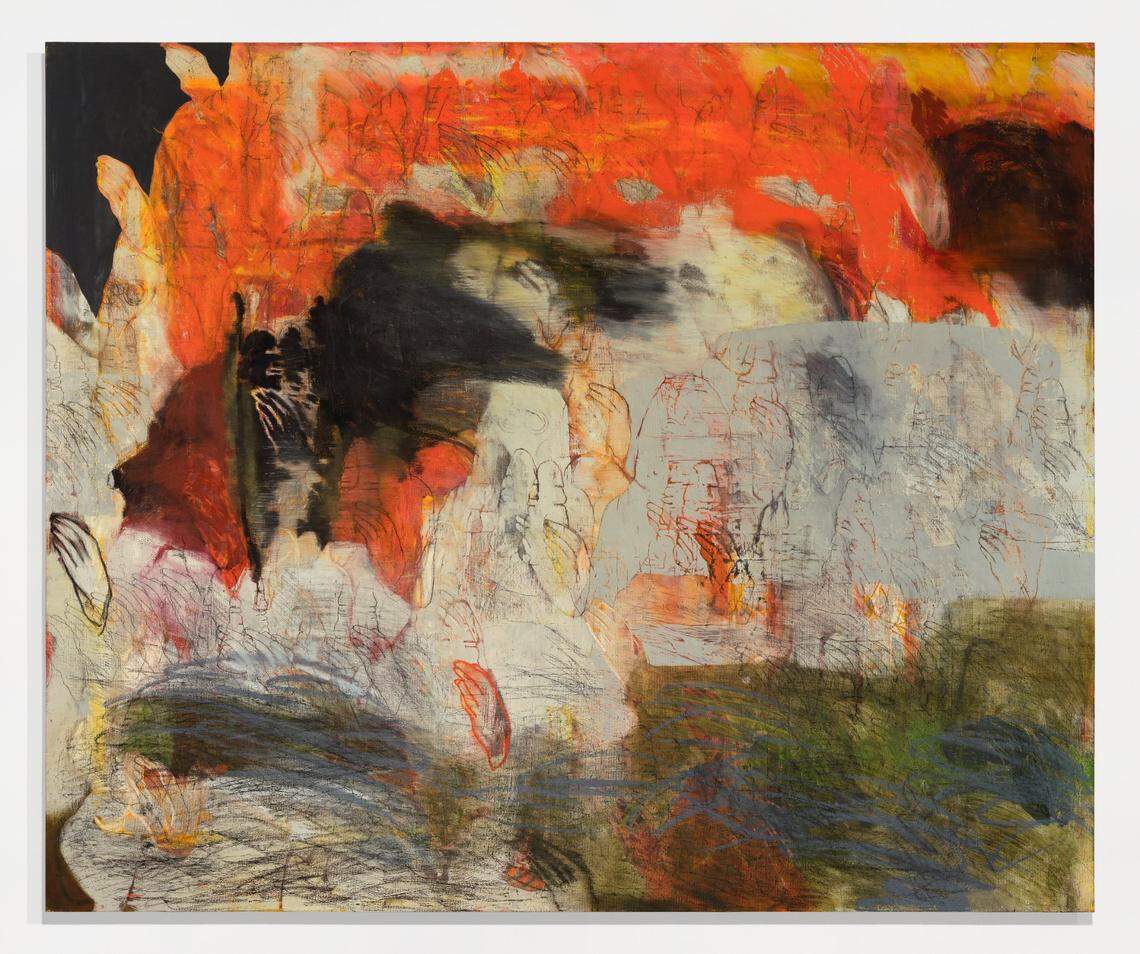 ‘The First Death’, óleo sobre lienzo, 60 x 72 pulgadas.