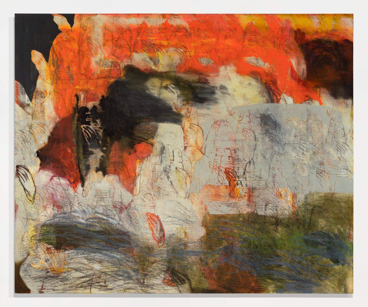 ‘The First Death’, óleo sobre lienzo, 60 x 72 pulgadas.