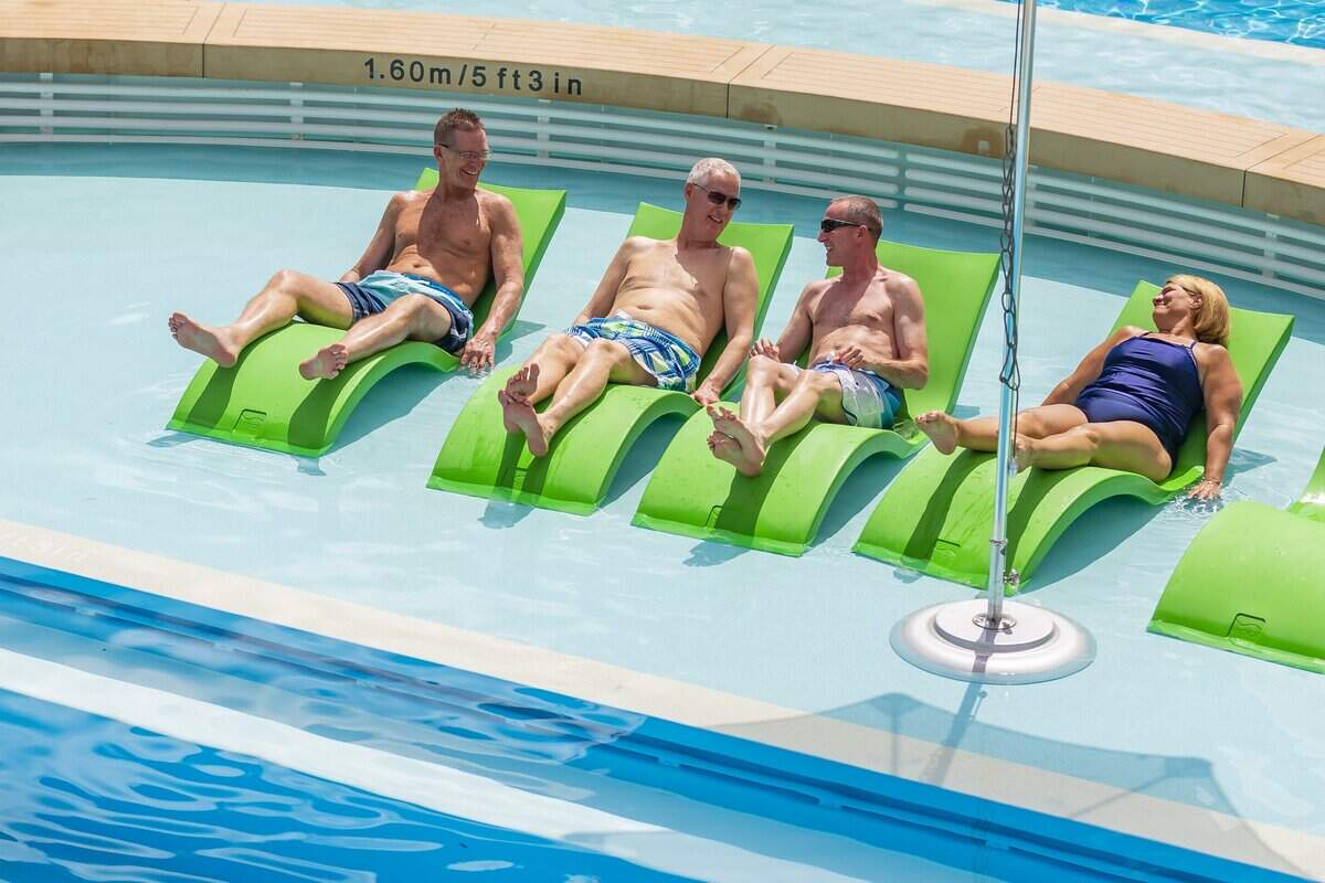 Passengers aboard Navigator of the Seas, a Royal Caribbean cruise ship that goes to the Bahamas.