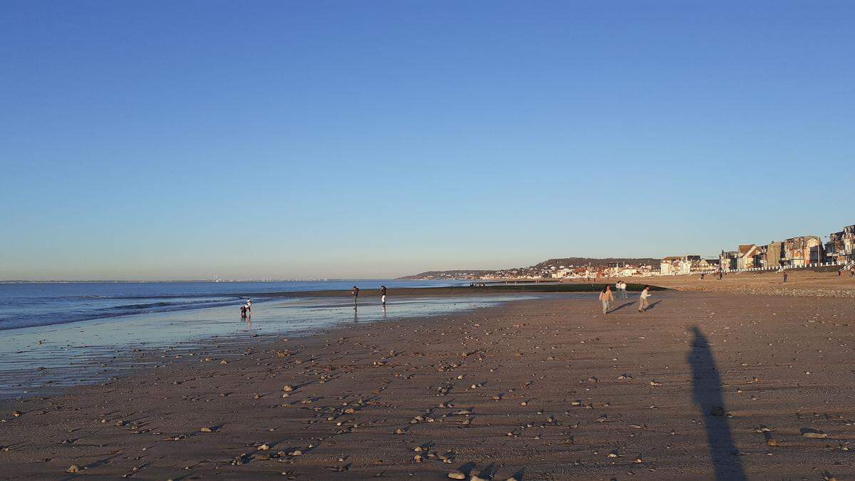 La Costa Florida entre Viller-sur-Mer y Deauville con la marea baja.