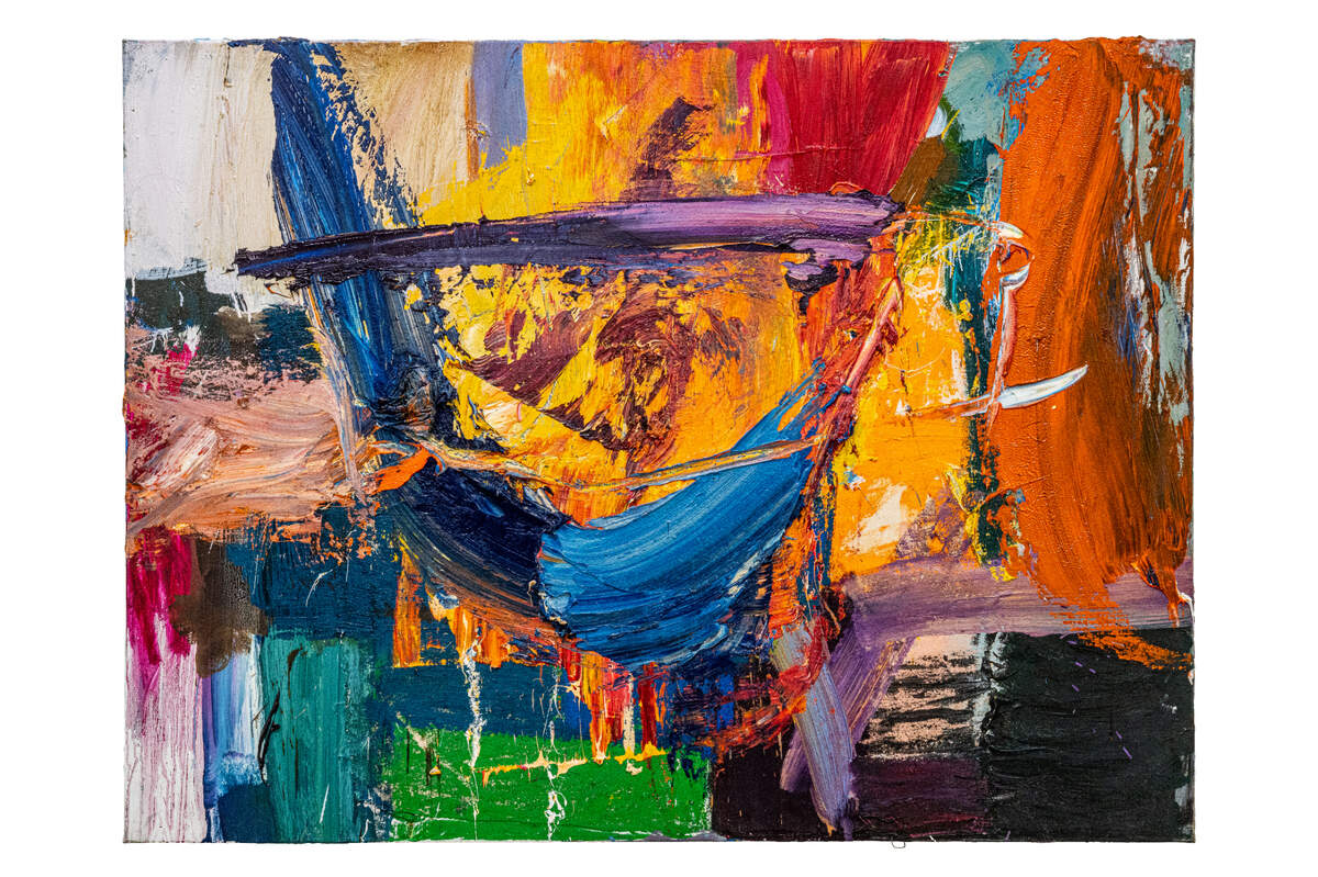 'Whispering VII', 2022, óleo sobre lienzo, 36 x 48 pulgadas.