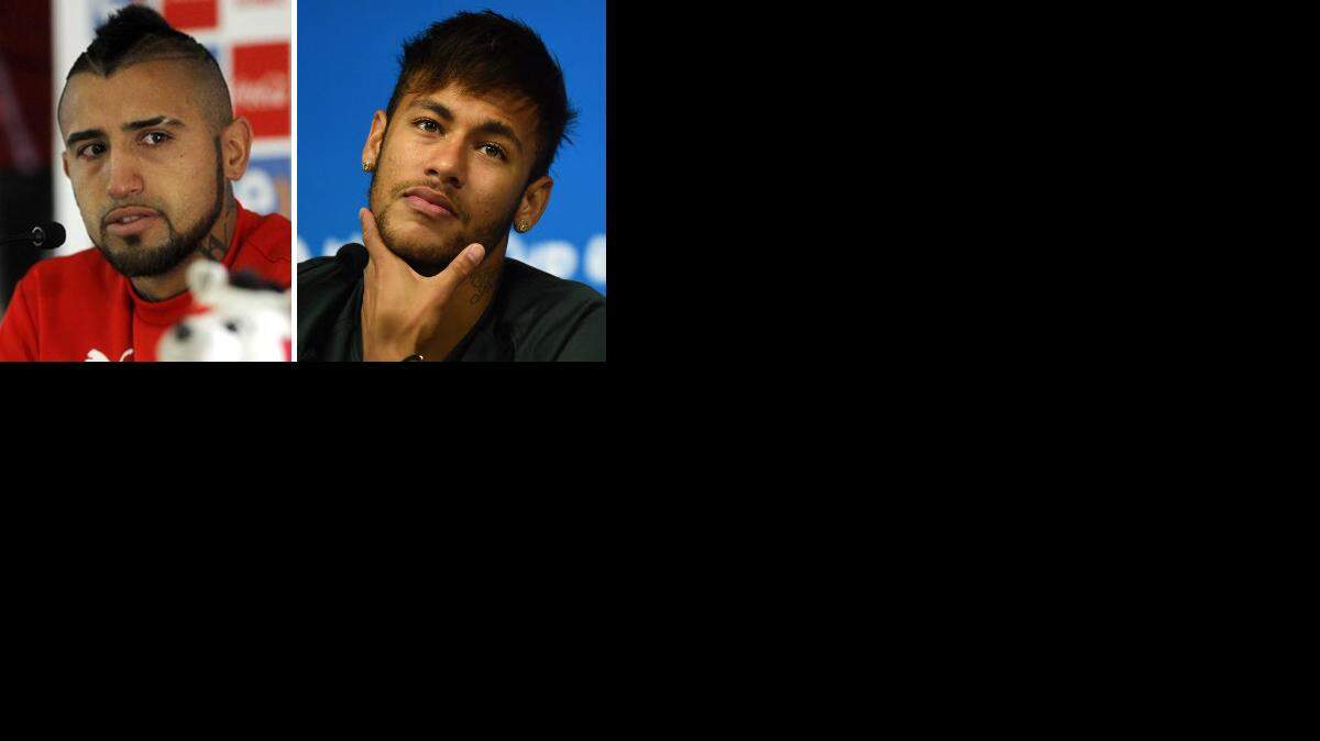 Arturo Vidal y Neymar.