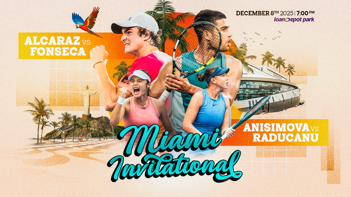 Carlos Alcaraz, João Fonseca, Amanda Anisimova y Emma Raducanu brillarán en el Miami Invitational 2025 con sede en el loanDepot park, la casa de los Marlins de Miami.