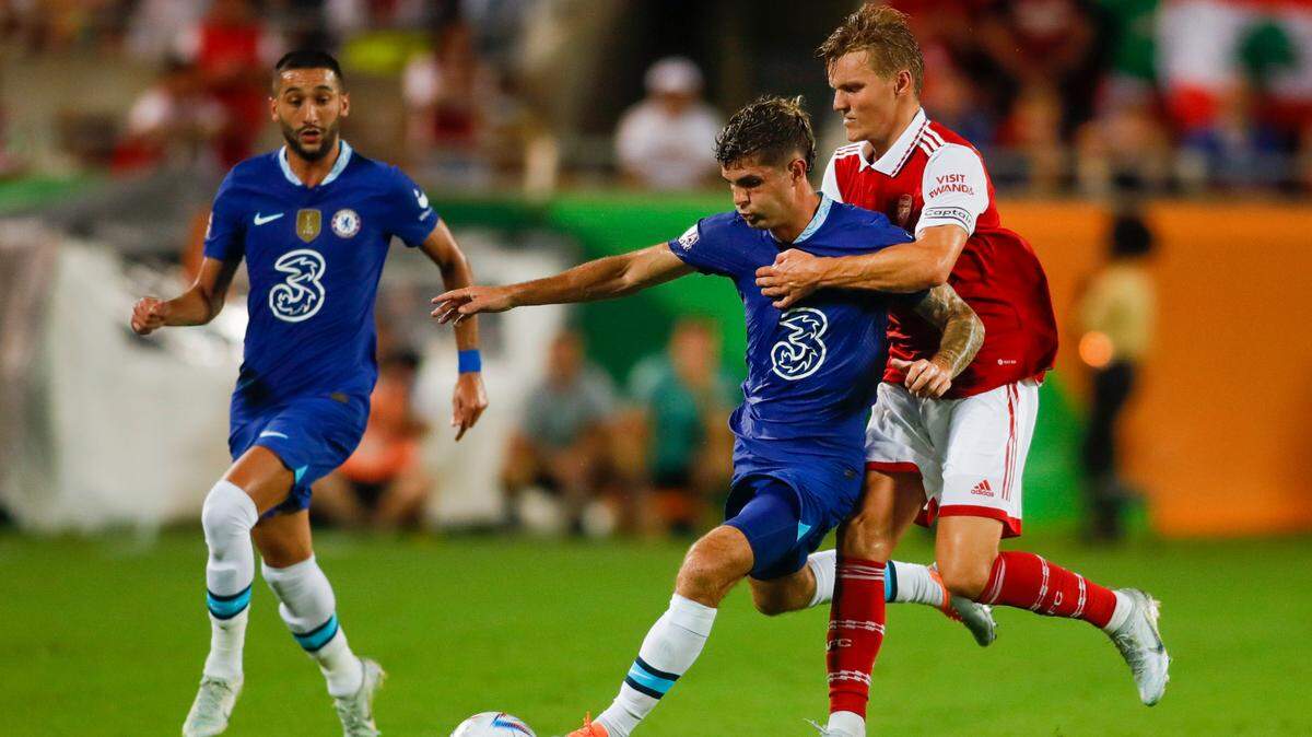  Christian Pulisic (centro) intentará reflotar su carrera a nivel de clubes en el AC Milan rumbo a una Copa Mundial de 2026 como anfitrión en Estados Unidos.