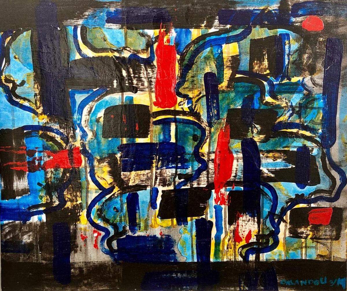 ‘Perfil’. Acrílico sobre lienzo 28 x 32 pulgadas.