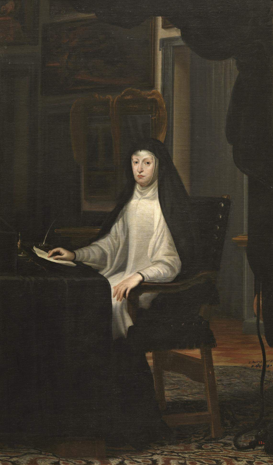 Mariana de Austria, reina regente. Juan Carreño de Miranda Hacia 1670. Óleo sobre lienzo Madrid, Museo Nacional del Prado. 