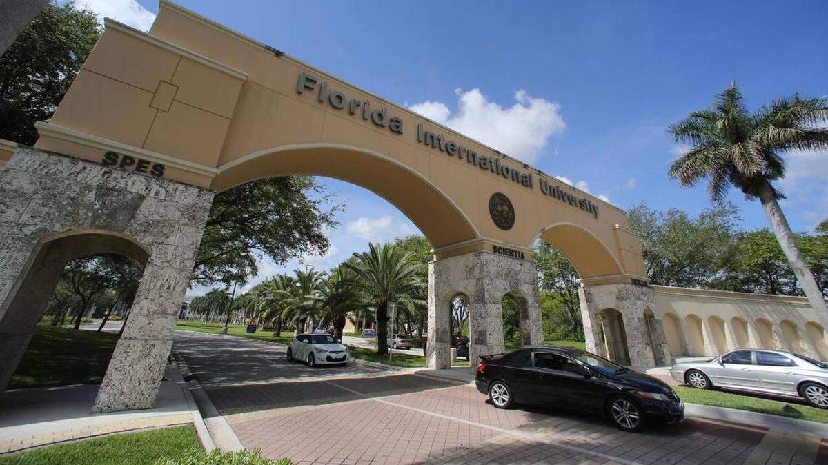 File photo of an entranceway to Florida International University.
