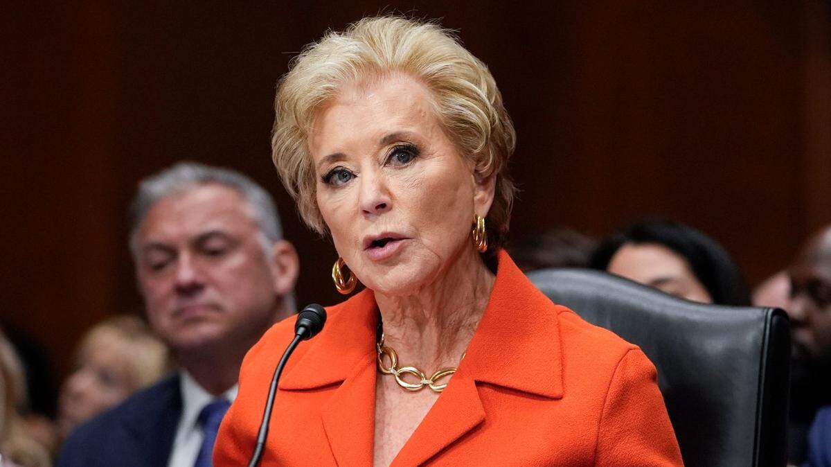 Linda McMahon testifica durante en una audiencia de confirmación ante el Comité del Senado sobre Salud, Educación, Trabajo y Pensiones el 13 de febrero de 2025 en Washington.