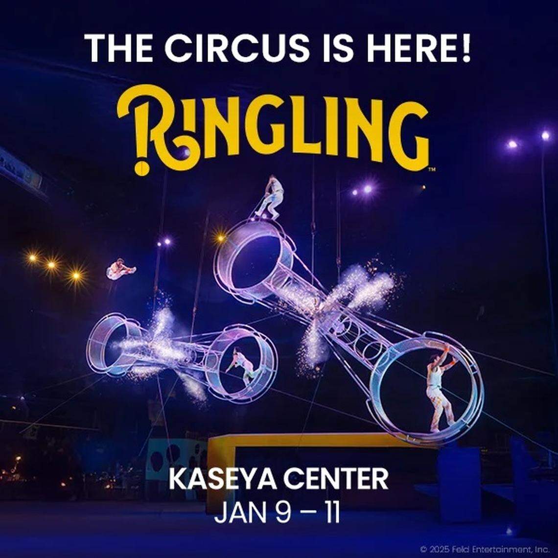 Ringling Bros. y Barnum & Bailey, el mayor espectáculo de circo del mundo en el Kaseya Center.