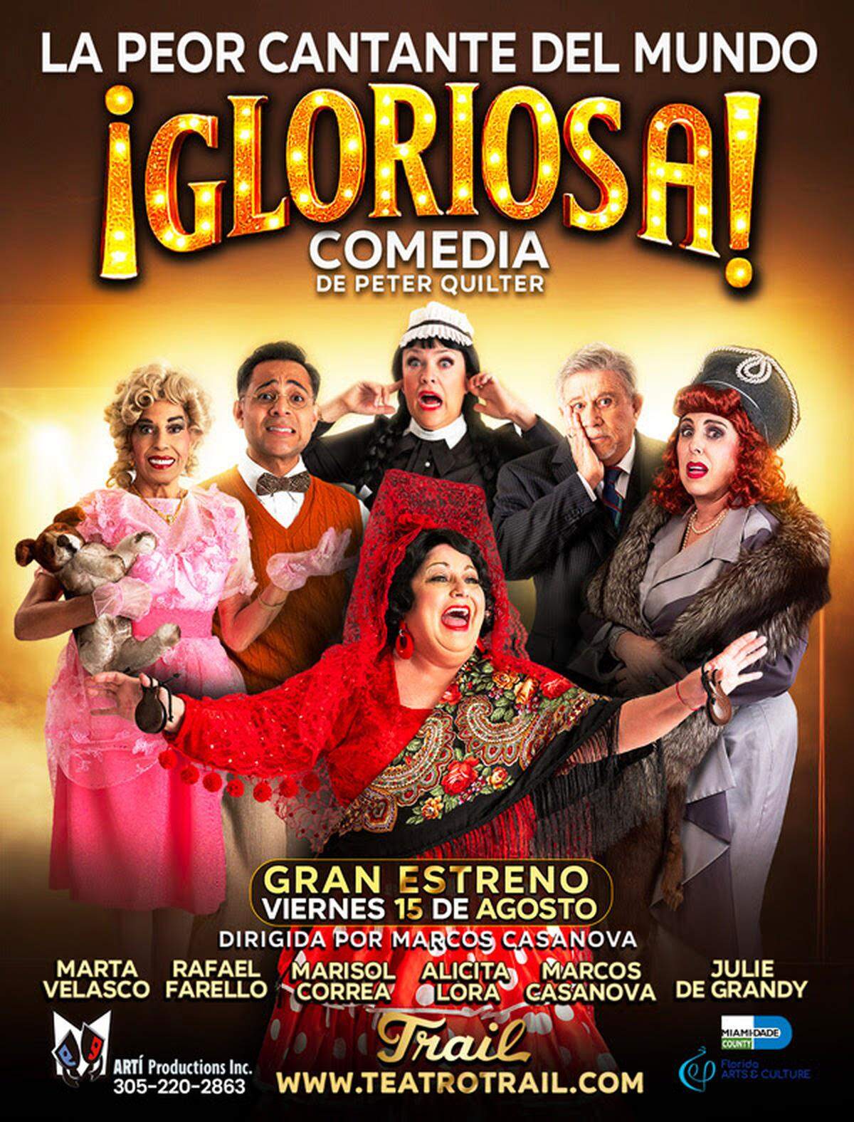 ‘La peor cantante del mundo ¡Gloriosa!’ Una comedia locamente divertida en el teatro Trail.