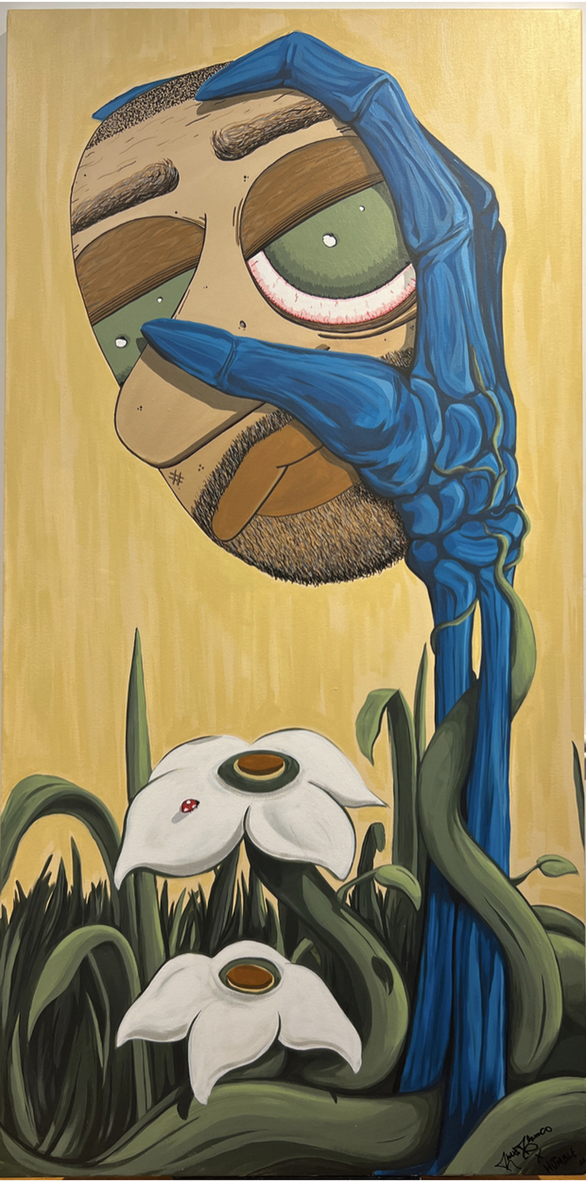 Pintura colaborativa entre Christian “Humble” Kyle, artista de Virginia y Robert Blanco, de Hialeah, mezclando sus mundos artísticos