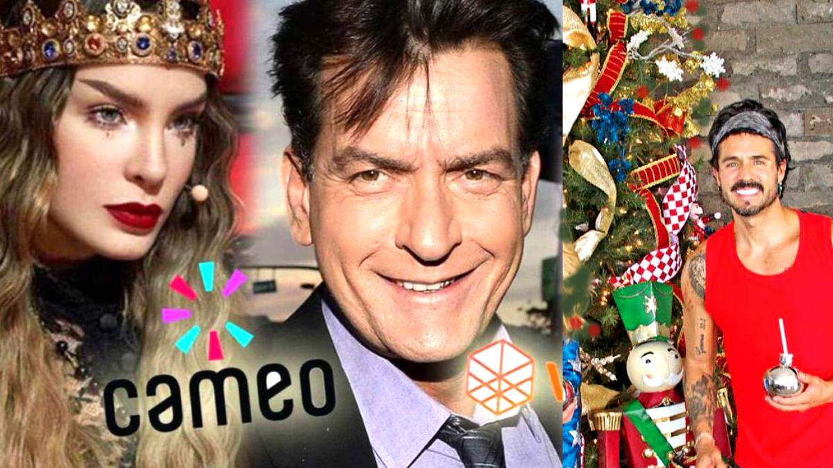 Belinda, Charlie Sheen y José Ron.