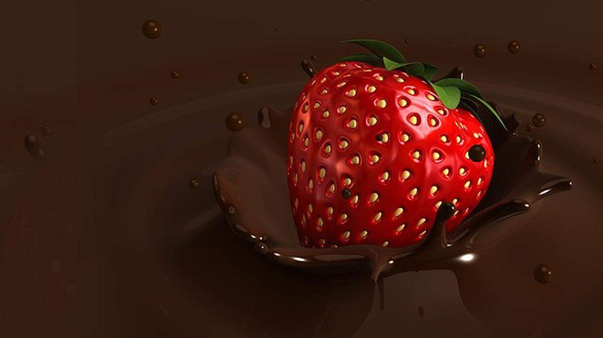 chocolate strawberry 3d