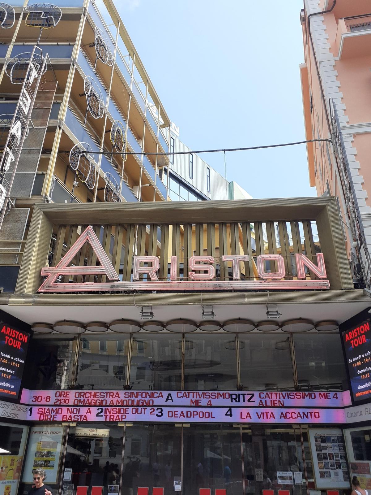 El Teatro Ariston, sede del festival de la canción de San Remo.