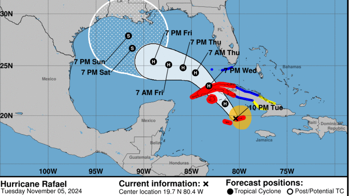 Rafael se convierte en huracán en su camino a Cuba y generará lluvias en la Florida