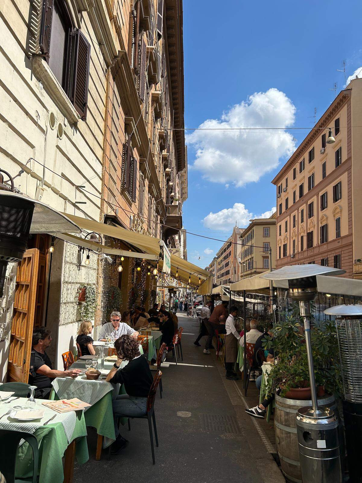 Restaurantes romanos al aire libre.