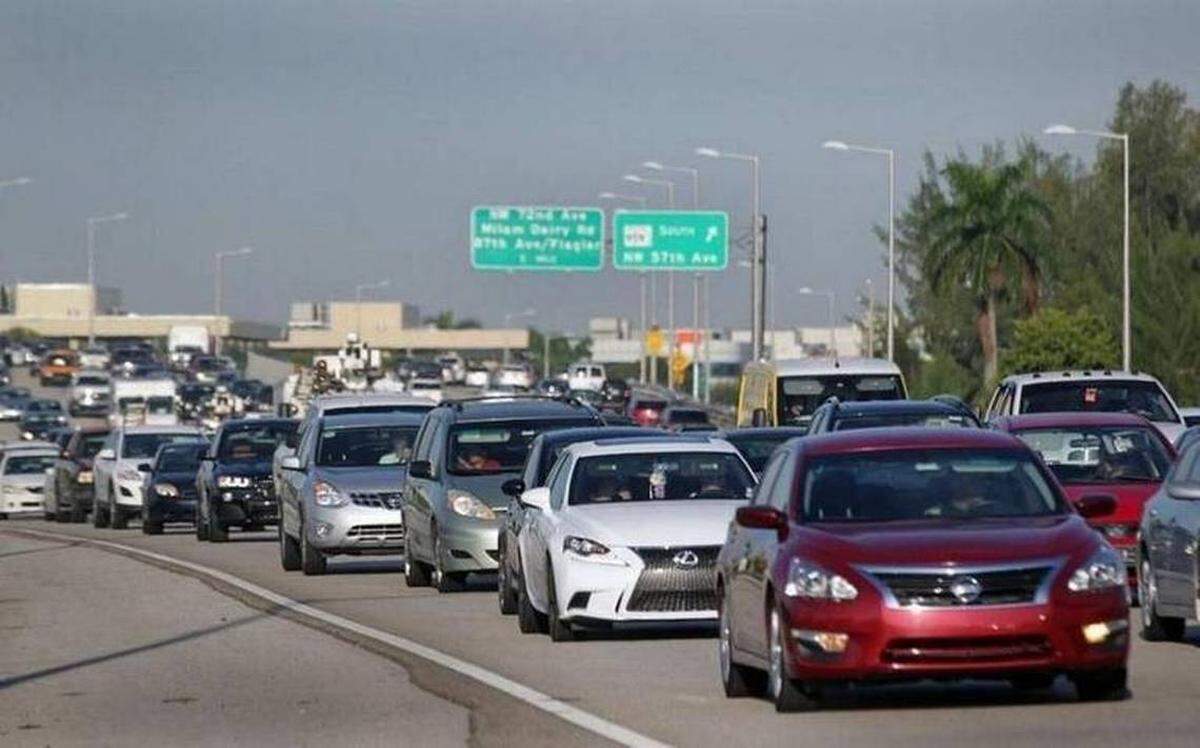 Expect crowded roads in South Florida.