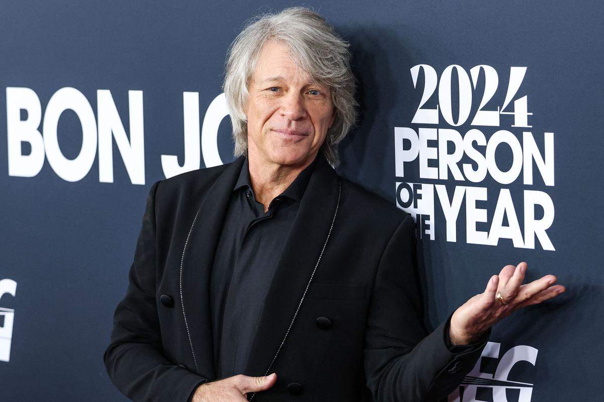 Jon Bon Jovi arrives at the 2024 MusiCares Person of the Year Honoring Jon Bon Jovi held at the Los Angeles Convention Center on February 2, 2024 in Los Angeles, California, United States. (Photo by Xavier Collin/Image Press Agency/NurPhoto) (Photo by Image Press Agency / NurPhoto / NurPhoto via AFP)